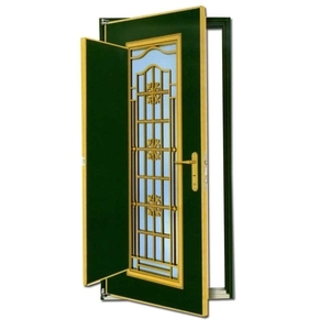 粉體墨綠金格拿破崙門中門,覺民不銹鋼門窗行