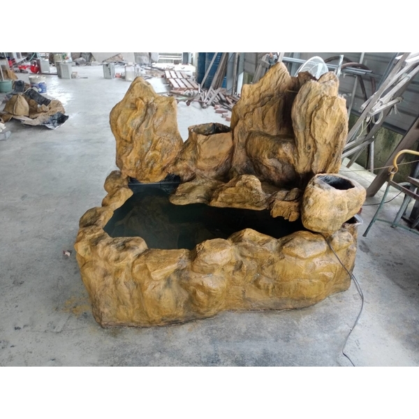 FRP假山水池 FRP假山水池,綠大山水造景景觀企業社