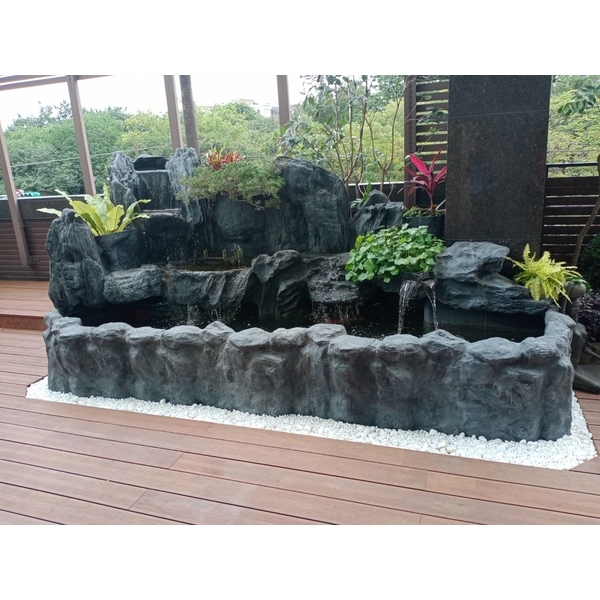 FRP假山水池 FRP假山水池,綠大山水造景景觀企業社