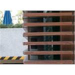 木紋烤漆鋁格柵特寫 - 全益門窗企業有限公司