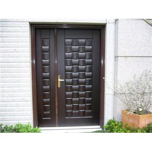 鋼木編瓦玄關子母門 , 安立富工程行