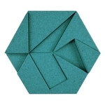 Hexagon有機軟木塊-Turquoise , 應盛實業有限公司