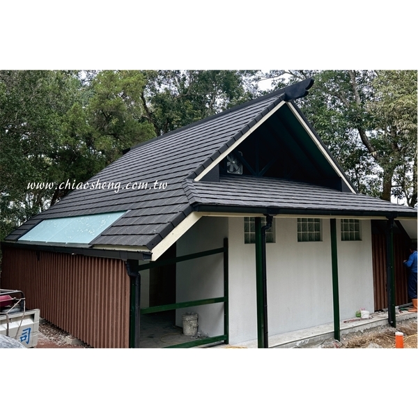 屋頂翻新平板瓦型礫晶石鋼瓦