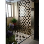 DSC00503 玄關-地板+背景牆-大理石水刀拼花(魔方)-伸達ss - 金篆有限公司