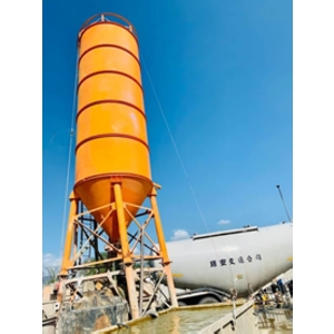 散裝水泥自動拌合桶75ton