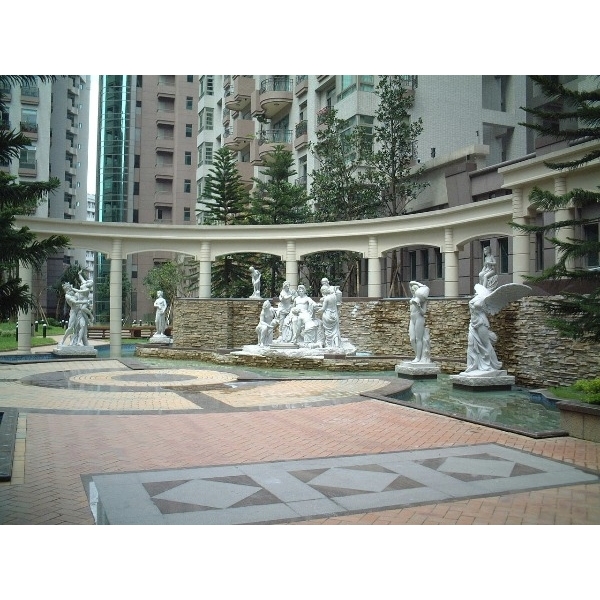 GRC-庭園景觀工程-悅讀歐洲住宅中庭,龍潭元勝股份有限公司