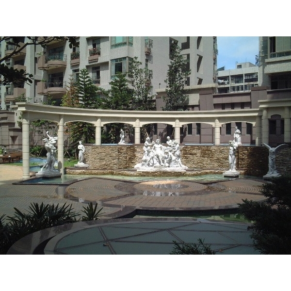 GRC-庭園景觀工程-悅讀歐洲住宅中庭-龍潭元勝股份有限公司