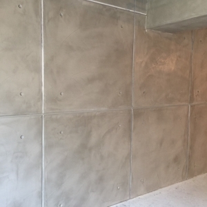 優的鋼石清水模造型牆面