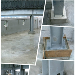 無收縮水泥灌注-鋼骨柱頭