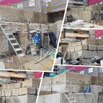 連續壁排列鑚孔切除