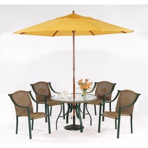 54-1 TC-102 102cm扁管編藤桌 HC-076 總統椅,老貝壳股份有限公司