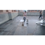 塗佈PU防漏膠固定玻纖網 - 總合防水工程有限公司