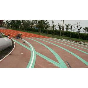 人工跑道施工步驟一舖PP襯帶 - 文定實業有限公司