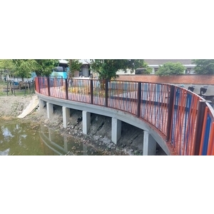 欄杆及格柵-四湖鄉溪底村順奉宮旁埤塘綠美化工程