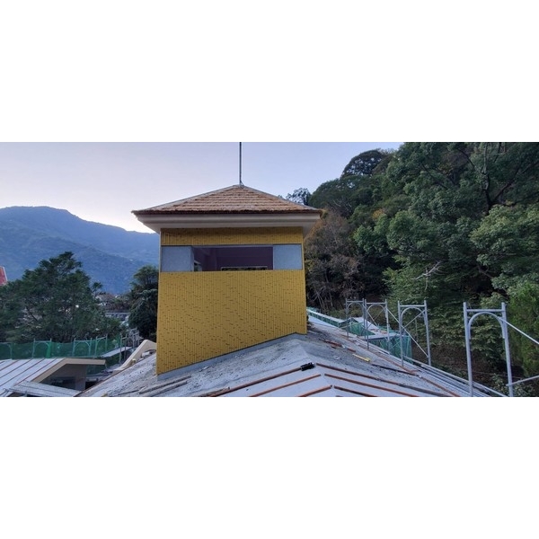 鋁合金仿竹片外牆包覆-108年度東埔國小老舊校舍整建工程
