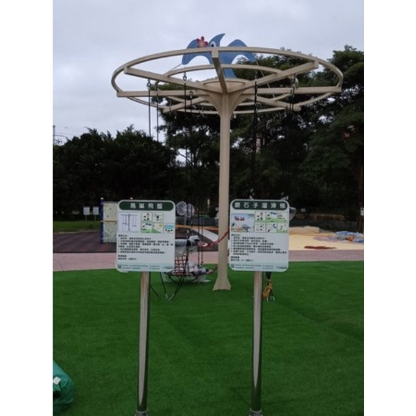 解說牌-大漢溪右岸鐵路橋與浮洲橫移門間高灘地增設共融暨全齡遊具工程