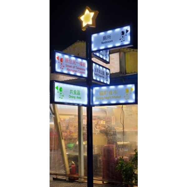 指示牌-111年花蓮東大門國際觀光夜市星空夜市改善工程