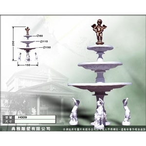 雕塑品水景、水盤