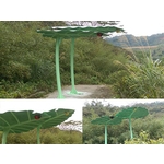 涼亭及棚架-新北市八里區姑婆芋涼亭 - 典雅雕塑工程有限公司