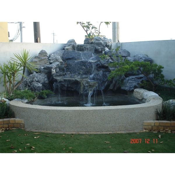 噴泉水池,木榭園藝藝品行