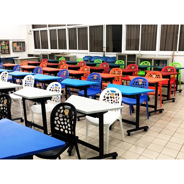 109-3A+609D 學生梯形課桌椅,永佳工業有限公司