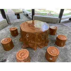 水泥仿木桌椅組