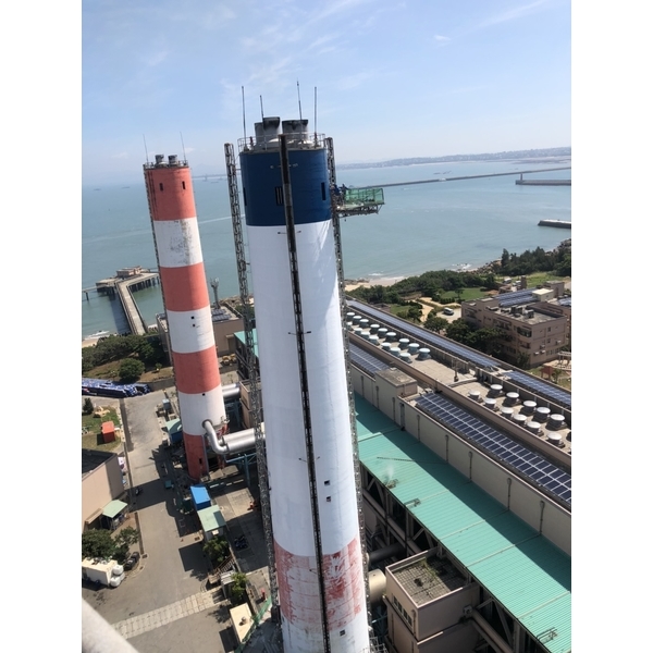 金門塔山-三煙囪彩繪 金門塔山-三煙囪彩繪-立都鷹架有限公司