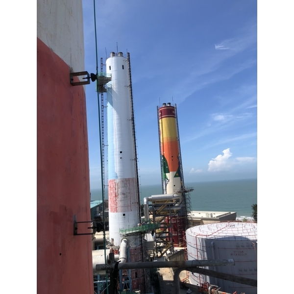 金門塔山-三煙囪彩繪 金門塔山-三煙囪彩繪-立都鷹架有限公司