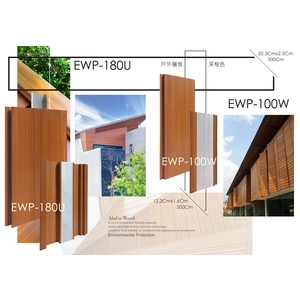 鋁新木 EWP-180U  EWP-100W 牆板 (環保木材／塑木／鋁木複合WPC),杉澤國際有限公司