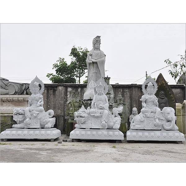 石雕 文殊.普賢.觀音 佛像
