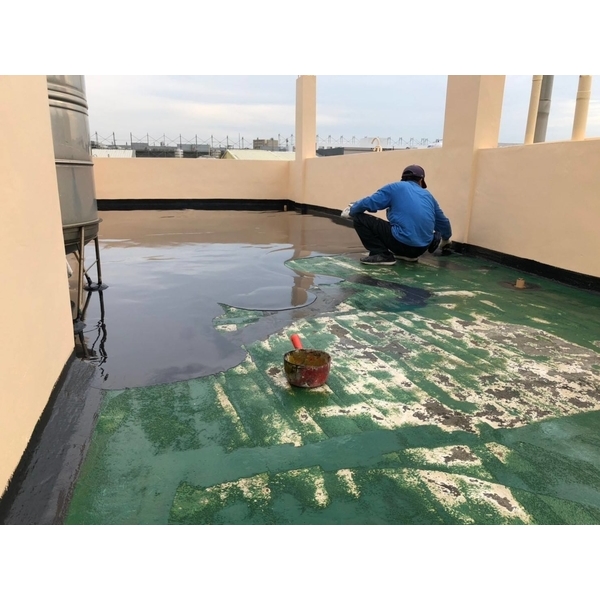 屋頂PU防水層施作