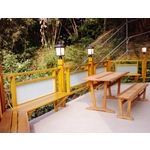 南方松造型扶手桌椅