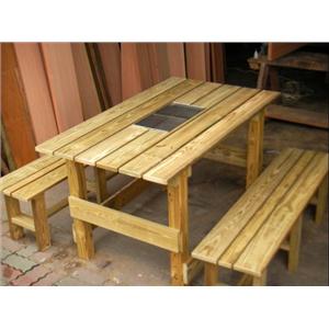 南方松烤肉桌(附鐵架)