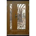 貼皮扁管外玄關+孔雀開屏鍛造花 , 名流建材企業股份有限公司