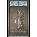 鍛造門中門+孔雀開屏鍛造花 , 名流建材企業股份有限公司