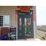 孔雀開屏鍛造花雙玄關子母大門 - 名流建材企業股份有限公司