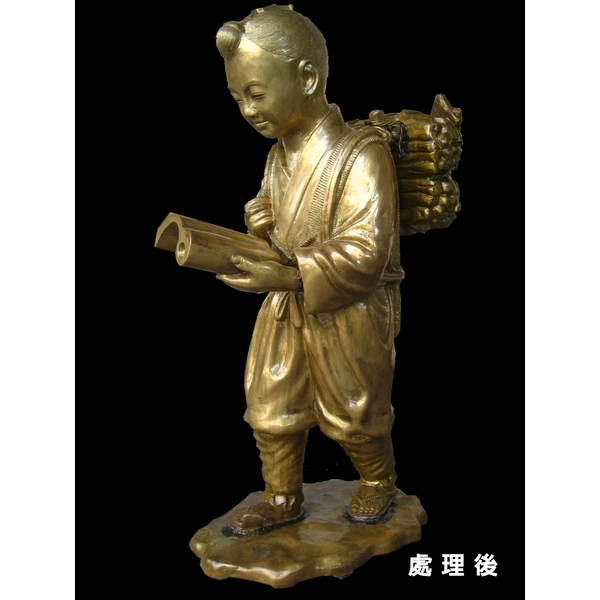 藝術銅像氧化後還原前後-龍代事業有限公司