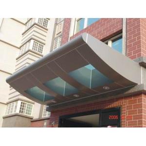 \鋁板造型烤漆雨遮林口佳林(下部).