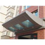 \鋁板造型烤漆雨遮林口佳林(下部). - 雄岡金屬有限公司