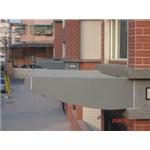 鋁板造型烤漆雨遮林口佳林(上部) - 雄岡金屬有限公司