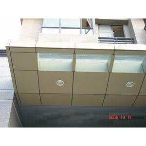 鋁板造型烤漆雨遮林口青荷(部份).