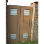 不鏽鋼造型烤漆雙向推門 - 雄岡金屬有限公司