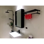 訂製霧黑花灑龍頭鏡櫃-科龍衛浴科技有限公司