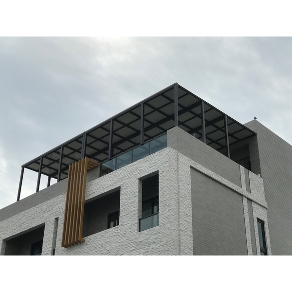 鋁格柵，H鋼安全玻璃採光罩,長虹鋁業行