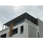 鋁格柵，H鋼安全玻璃採光罩 - 長虹鋁業行