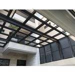 鋁格柵，H鋼安全玻璃採光罩 - 長虹鋁業行