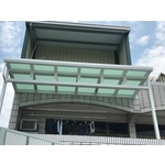 鋁格柵，H鋼安全玻璃採光罩 - 長虹鋁業行