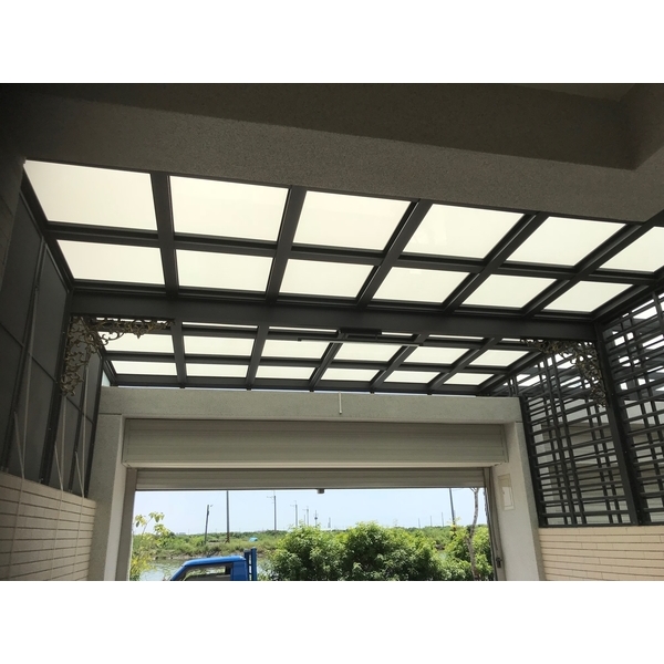 鋁格柵，H鋼安全玻璃採光罩,長虹鋁業行