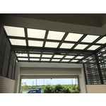 鋁格柵，H鋼安全玻璃採光罩 - 長虹鋁業行