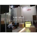 富士通電腦大展隔間水舞氣泡牆/夢幻水舞牆/氣泡牆/弧線造型/數位水幕牆/水燈柱商品 - 中野國際有限公司